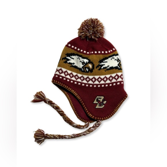 47 Other - Boston College Eagles Knit Earflap Beanie OSFA Pom Hat